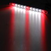 Partsam 2Pcs 15" Red 3 ID Bar w/Reverse White Light
