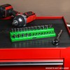 ARES 60005-26-Piece 1/4 in SAE Magnetic Socket Organizer -GREEN -Holds