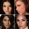 Feelairy Pack of 4 Tattoo Metallic Temporary Tattoo Face Gold,