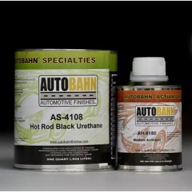 AutoBahn CPS Hot Rod Black Urethane Paint Quart 4:1:1 Hardener!