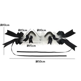 Lolita Headdress Lolita Hair Ornament, Cat Ears, Hair Clip, Ribbon, Gothic Lolita, Hair Accessory, Lolita, Hair Accessory, Princess, Bowknot, Hair Accessory, Cute, Ribbon Included, Cat Ears, Hair