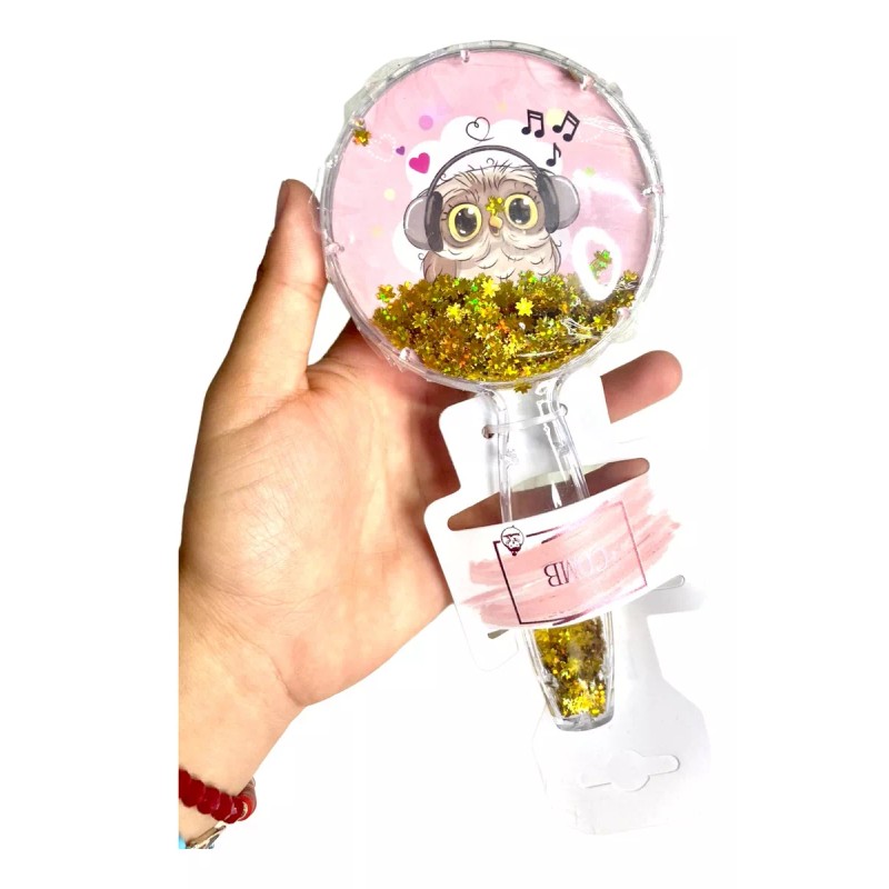 COMB Cepillo Para Niñas Con Dibujos Increíbles Y Brillos Movible