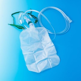 [KyoDiso Medical Equipment] Oxygen Mask with Reservoir Back (1 piece/1 set) [Model Number: S-021] (M Height 3.5 inches (90 mm) / Width 3.1 inches (80 mm))