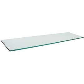 6" x 36" Rectangle 3/8" Tempered Clear Glass Shelf