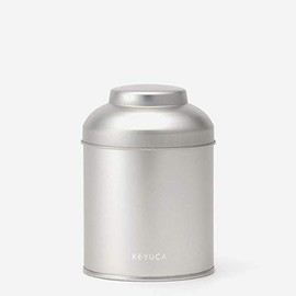 KEYUCA Tea Tin Can (3.5 oz (100 g) / Steel) Stylish Tea Canister Green Tea Coffee Storage Container, Small Size (Approx. φ2.9 x H4.1 inches (7.3 cm) x 4.1 inches (10.5 cm)