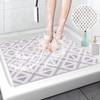 Lurowo Shower Mat Non-Slip Bath Mat Loofah Bathroom Rug with
