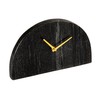 Bloomingville Decorative Half Moon Marble Mantel Clock, Black and Gold