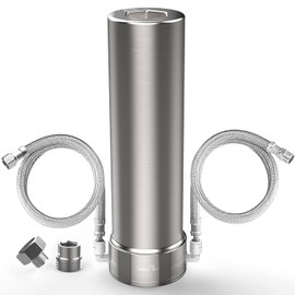 SimPure V7 Under Sink Water Filter System, 20000 Gallons, Reduces 99% Lead, Chlorine, Bad Taste, 5-Stage Stainless Steel Water Filtration System Direct Connect to Kitchen Faucet, No Drilling Required