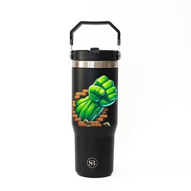 StellaBella Superhero Green Tumbler/Drinking Cup 30oz