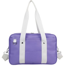 Sukuba School Bag "Fashionable and Durable Nylon Bag Compatible with A4 Sizes" Mini Size Compact Shoulder Boston Bag for Girls High School Students JK Uniform Bag School Commuting Polyester Oxford,