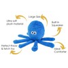 Zoon Large Octo Poochie Octopus Squeaky Plush Dog Toy