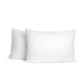 House of Threads Pillow Cases 2 Pack, Wrinkle Resistant, Microfiber Breathable & Soft White Pillow Protectors (50 X 75 Cm)