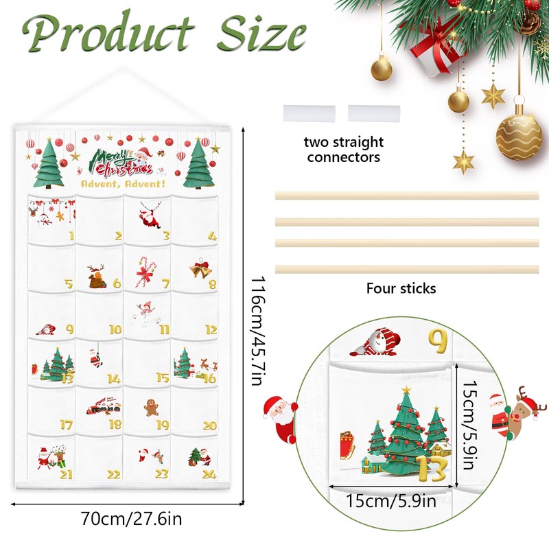 Advent Calendar 2024 as a Fabric Wall Calendar
