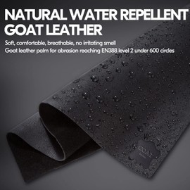 Vgo... GA8954 Mechanics Gloves, Work Gloves, Rigger Gloves, Heavy Duty, Anti-Vibration, Anti-Abrasion, Goatskin, Touchscreen