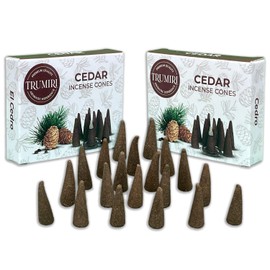 Cedar Incense Cones - Total 20 Cone Incense - Dual Pack of 10 Insence Cones - Incense Cones Scented - Cone Incense Scents - Insense Cones - Incent Cone