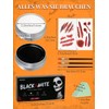 Oiomniv Halloween Make-Up Black White Set Carnival Make-Up Face Paint
