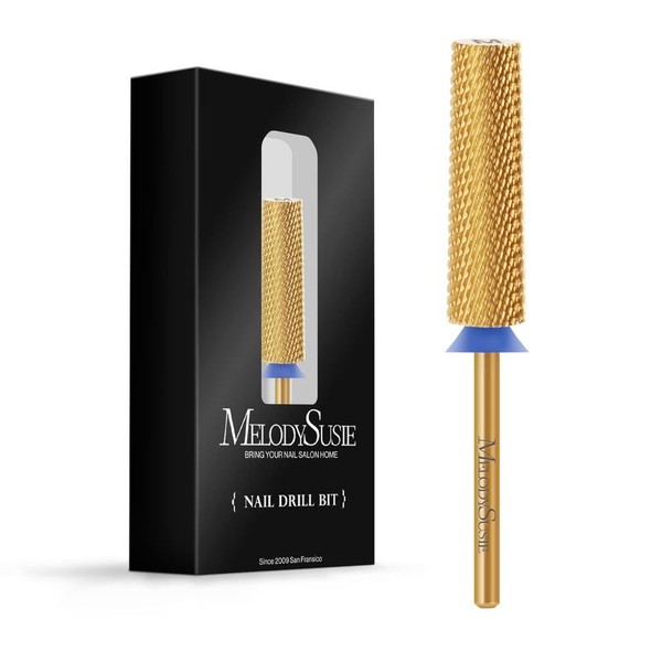 MelodySusie Super Long Tapered Nail Drill Bits, 3/32'' Carbide Tungsten