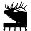 Elk Head Antlers Key Rack Hanger - Large 9 inch Wide - Made in USA