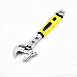SENRISE Adjustable Wrench Adjustable Spanner Heavy Duty Soft Grip Wide Mouth Wide Jaw Hand Tool with 40mm Wide Jaw Capacity (12"/300mm)