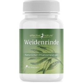 Willow Bark Capsules - 60 Capsules for 2 Months - 200 mg Willow Bark Extract - Natural Plant Extract - With 50 mg Salicin - 100% Natural