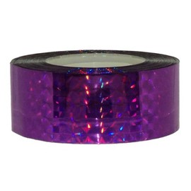 NMG Prismatic Holographic Tape - 1" x 147ft (2.4cm x 45m) - Blue, Green, Yellow, Fuchsia, Pink, Silver, XMas - For Arts & Crafts, Wrapping, Hula Hoop (Fuchsia)