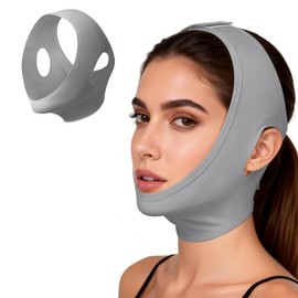 Envoltura facial de colágeno para esculpir el rostro, envoltura facial para la barbilla y la mandíbula, mascarilla facial reutilizable y lavable para usar mientras duerme, respetuosa con la