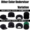 Otto Flat Visor Snapback Cap, Black and inner brim green