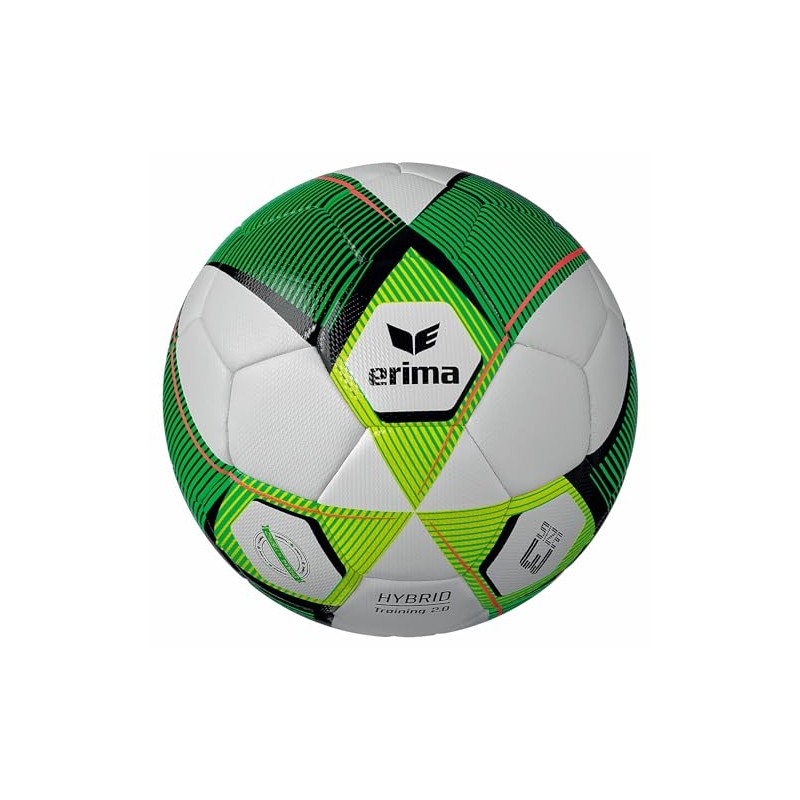 Erima Unisex Youth Hybrid Training 2.0 Football (7192404), Green/Lime, 3