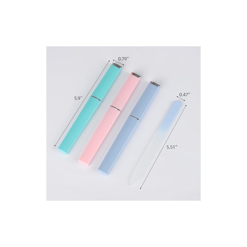 Tbestmax Lima de uñas de cristal para uñas naturales, paquete