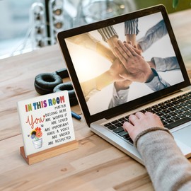 Inspirational Decor Motivational Gifts for women Birthday Christmas, Positive Mental Health Gifts for Her Teenage Girls Boys You are Loved Encouragement Plaque Little Reminders for Office Home