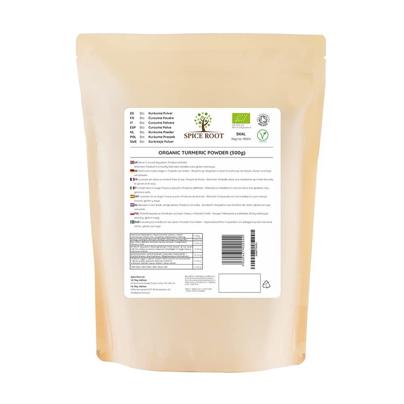 Organic Turmeric Powder 500g - Premium Quality, Certified Organic