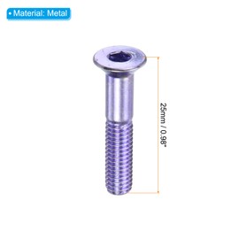 PATIKIL Skateboard Hardware Kit, 1" Mounting Screws Hex Head Bolts Nuts Set with Spanner for Longboard Cruiser, Purple