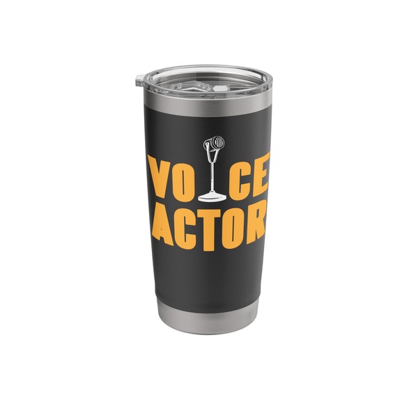 Voice Actor Microphone Graphic For Studio Talent Stainless Steel Insulated