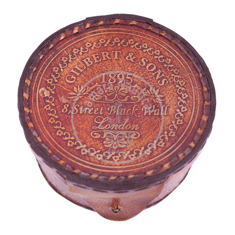 Antique Brass & Copper Sundial Compass, Sundial Clock in Box