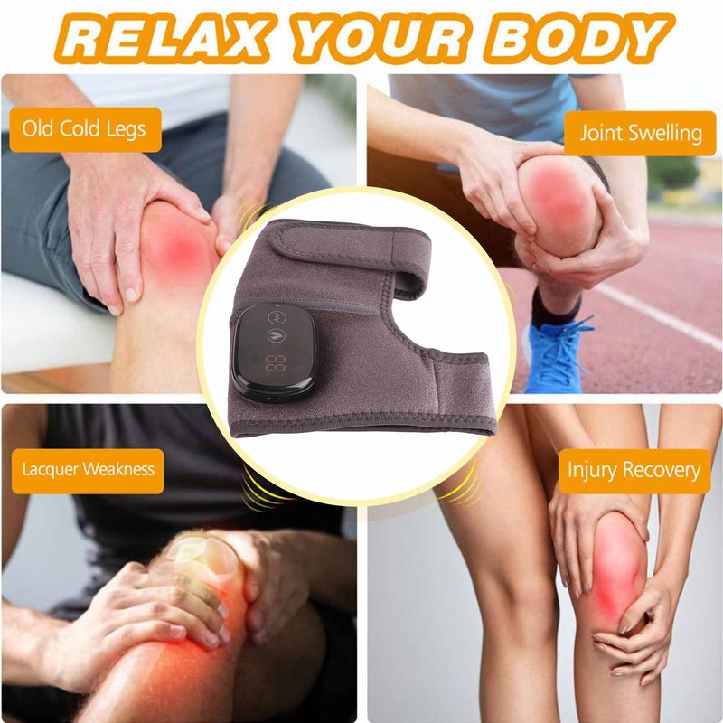 Knee Heating Pad Electric Heated Knee Brace with 3 Adjustable