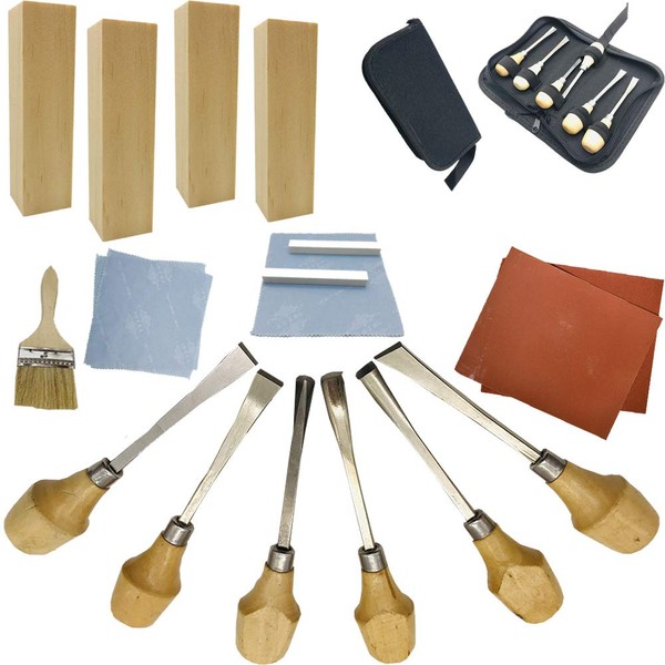 Fycooler Wood Carving Tools Set,20Pcs Wood Carving Tools Kit with