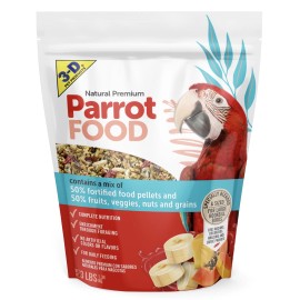 Unbranded 3-D Pet Products Natural Premium Parrot Food, with Fortified Pellets, 3 lbs