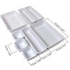 igadgitz home U7126 Plastik Schubladen Ordnungssystem, Schubladeneinsatz, Schubladen Organizer -Weiß