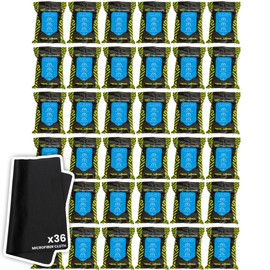 Fortress Electronic Wipes With Microfiber Cloth (25 ct, Pack of 36) To-Go Tech Wipes for Cell Phones, Keyboards, Cameras, Car Interior and More [Travel Size] Skin-Safe Phone Wipes
