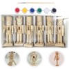 6pcs 12cm Christmas Nutcracker Ornament Set Wooden Nutcracker Character Soldier