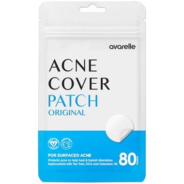 Avarelle parches para acné hidrocoloide original, árbol de té, aceite de caléndula, CICA Certificado vegano y libre de crueldad (80 parches)