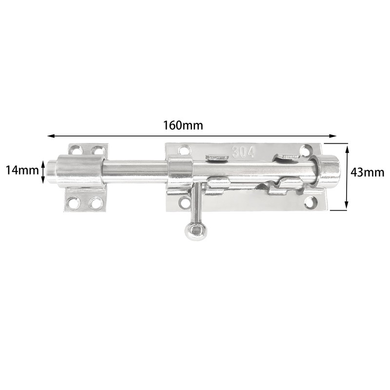 304 Stainless Steel Heavy Deuty Door Latch (6 Inch)