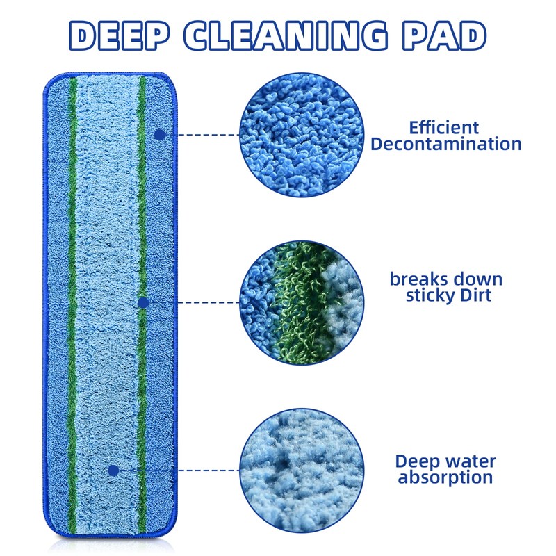 8 Pack Mop Pads for Bona Family of Mops, 4