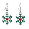 Christmas Snowflake Drop Dangle Earrings - Crystal Snowflake Earrings for