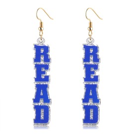 Teacher Earrings for Women Acrylic READ Drop Earrings Lightweight Resin Letter Dangle Earrings Funny Librarian Dangling Hook Earrings Teacher Appreciation Gift Jewelry