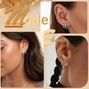 LOLIAS Hoop Earrings Gold 925 Silver Earrings Set with Zirconia