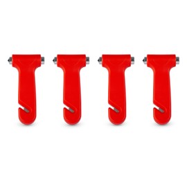 Car Window Breaker Seatbelt Cutter 4 Pcs - Seat Belt Cutter and Glass Breaker for Emergency Escape - Car Emergency Tool at Water Sinking - Car Safety Hammer Seat Belt Cutter 2-in-1