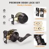 KNOBWELL 4 Pack Keyed Alike Door Lever Handle with Single