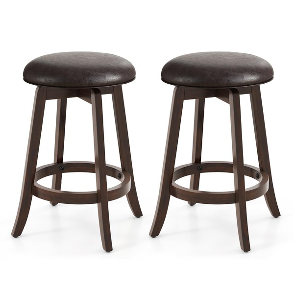 Giantex Bar Stools Set of 2, 24" Counter Height Bar