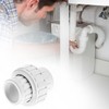 QWORK 1-Inch PVC Union Coupling, 6 Pcs Furniture Grade Pipe